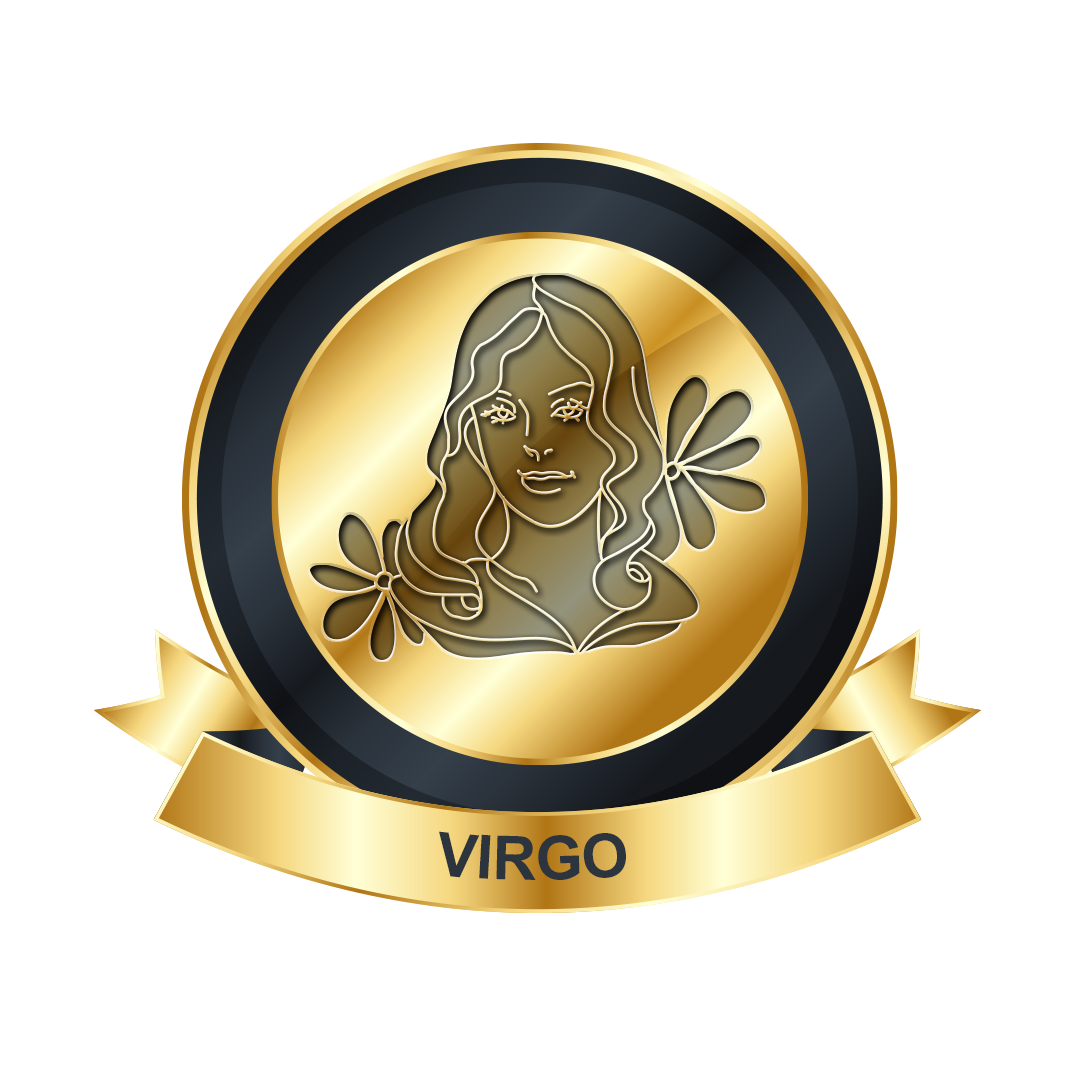 Virgo gold png, Virgo gold symbol png, Virgo gold PNG image, zodiac Virgo transparent png images download